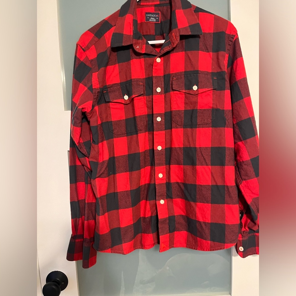 UNTUCKit Men’s plaid flannel shirt Small